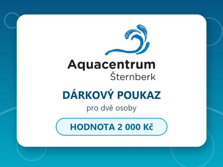 Poukaz do Aquacentra Šternberk pro dvě osoby v hodnotě 2 000 Kč